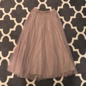 Revelry Skylar Tulle Skirt in Rosy Latte size 8
